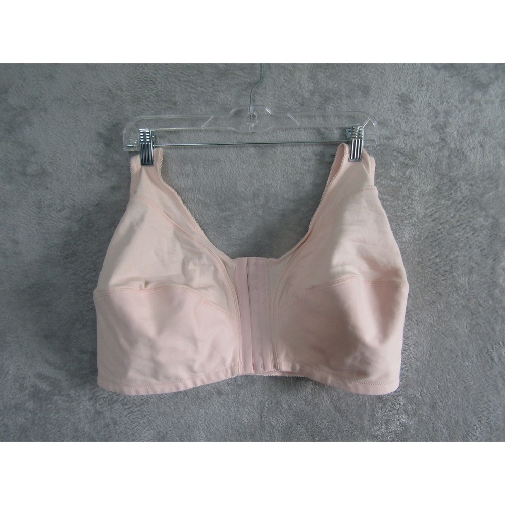Comfort‎ Choice Front-Close Bra Womens 46G Pink Excellent 100% Cotton Wireless